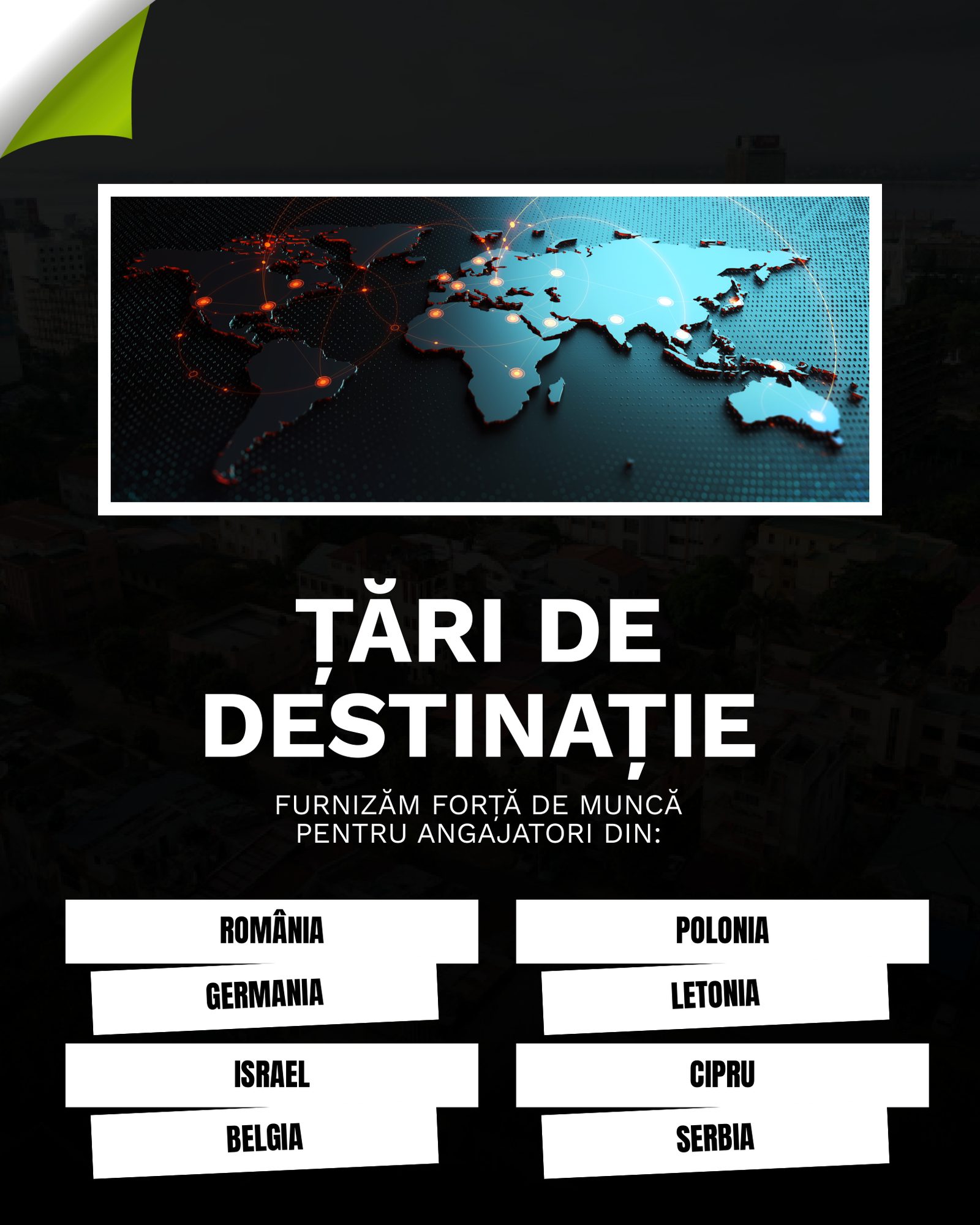 Țări de destinație - broșură